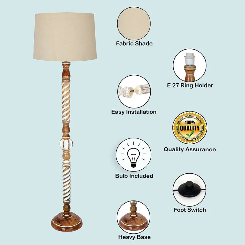 Elfin Carve Floor Lamp - White media 4