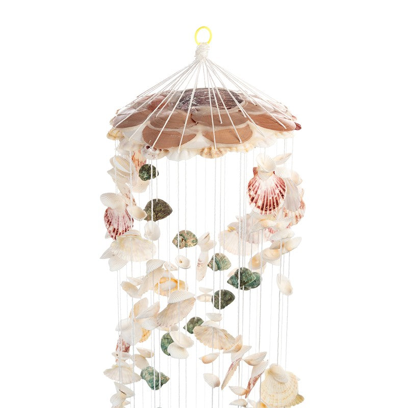 Pearl Spiral Sea Shell Windchime media 5