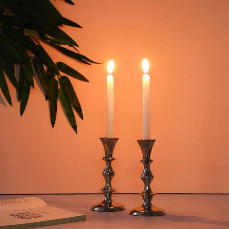 Morgera Candle Holder (Silver) - Set Of Two media 1