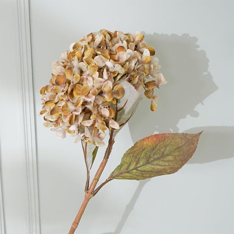 Faux Autumn Hydrangea Flower Stick (Light Brown) - 26 CM media 3