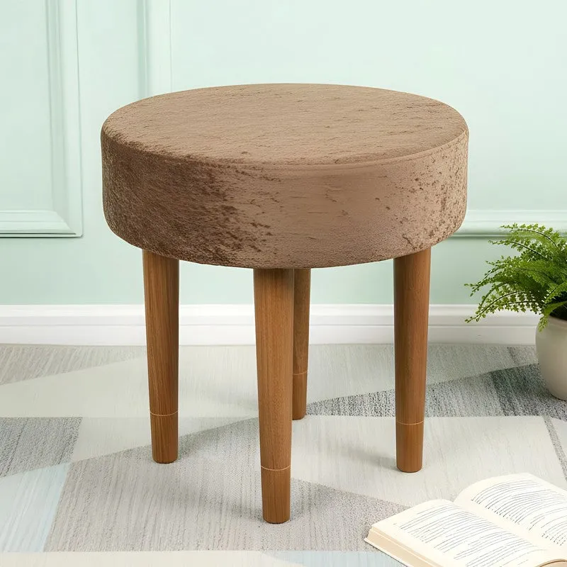 Pexon Sheesham Wooden Stools (Brown) - Set Of Two media 4