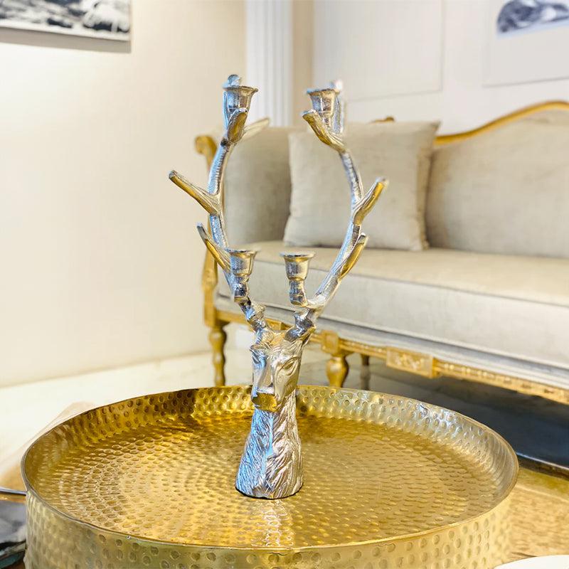 Stag Supremacy Candle Holder - Silver media 5