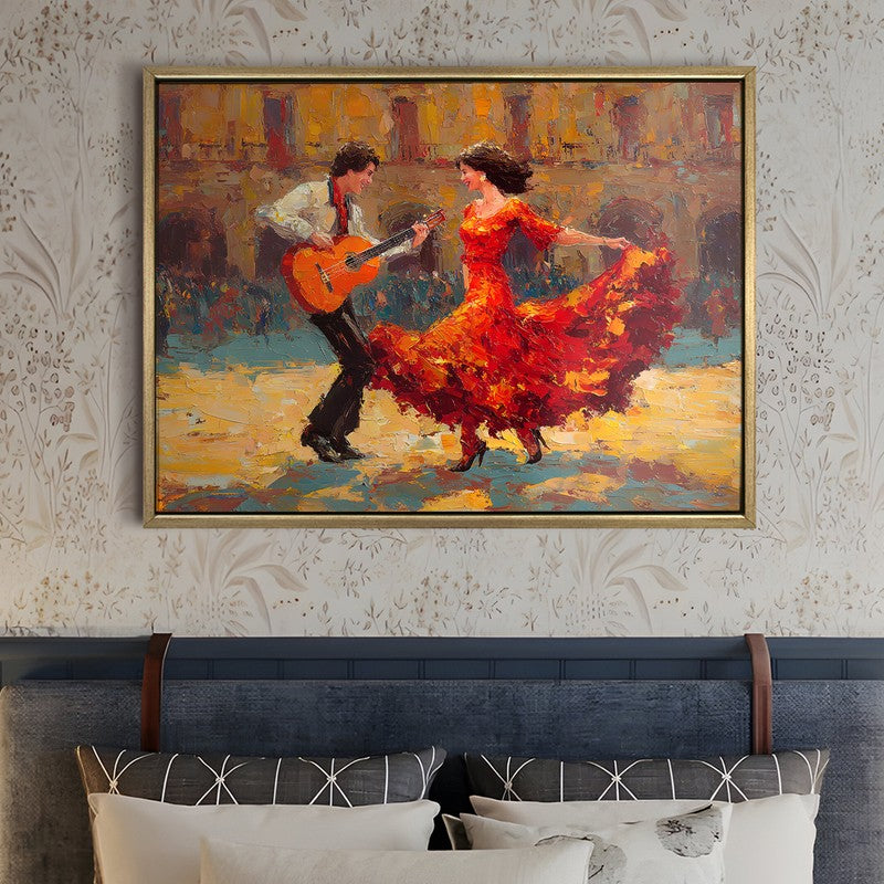 Scarlet Dance Canvas Wall Painting With Frame media 5