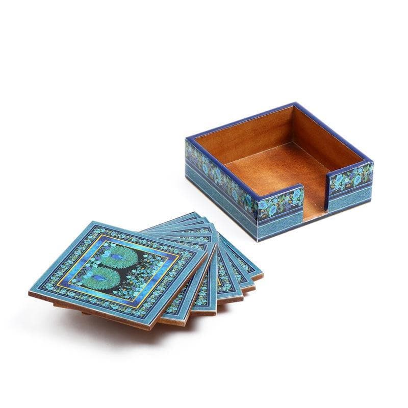 Poised Peacocks Coasters - Set Of Four media 5