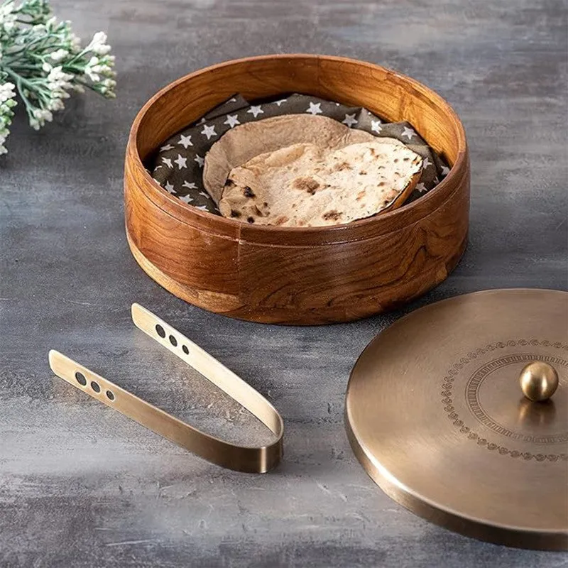 Acacia Roti Box - Gold media 1