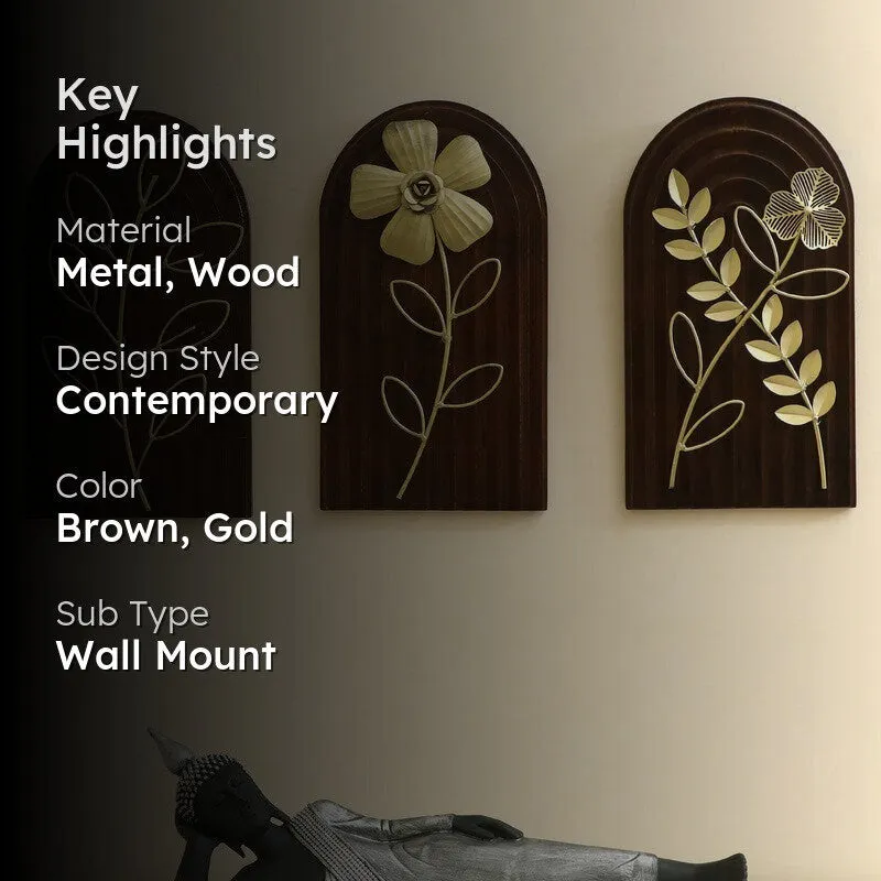 Arbor Botanica Metal & Wood Wall Accent - Set Of Three media 2