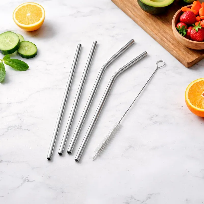 Eco (Friendly Reusable Stainless Steel Straw) - Set Of Four media 1
