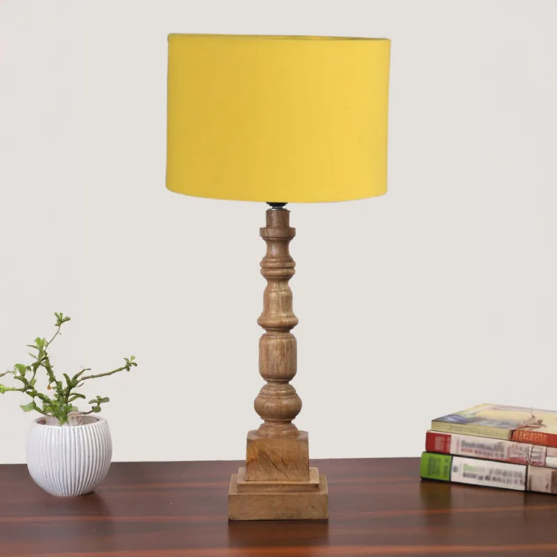 Cotin I Arbor Wooden Table Lamp - Yellow,Brown media 3
