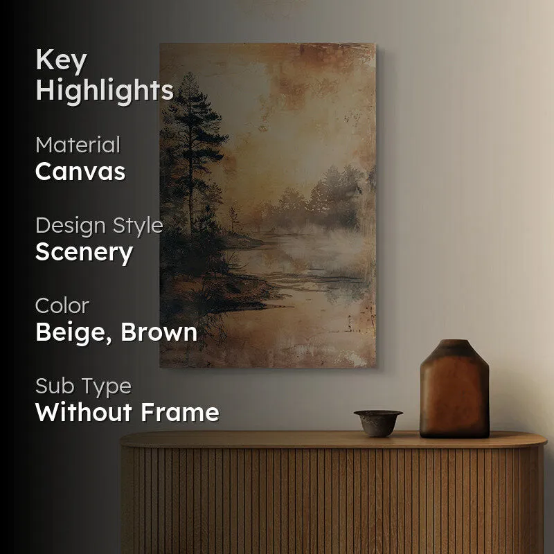Misty Landscape Canas Wall Painting media 2