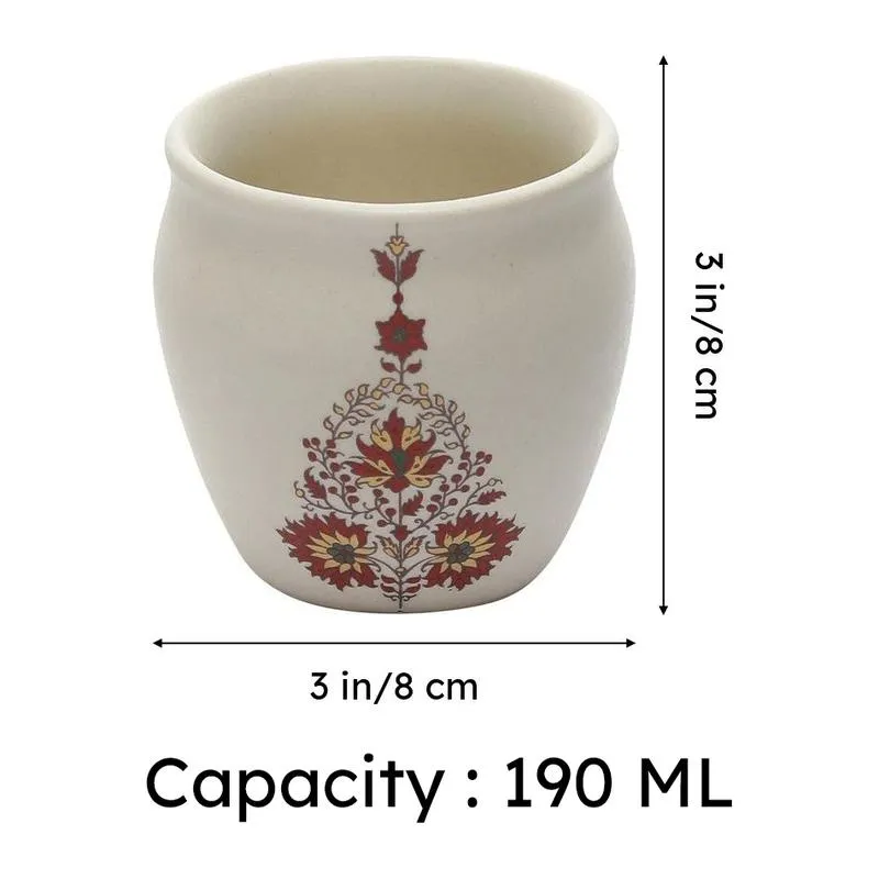 Mudleaf Multicolor Stoneware Kulhad (190 mL) - Set Of Six media 10