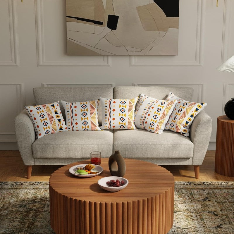 Urban Space Bohemian Tribal Multicolor Cotton Cushion Covers - Set Of Five media 2