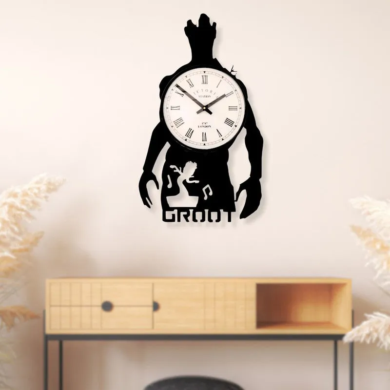Groot Steel Analog Wall Clock - Black media 3