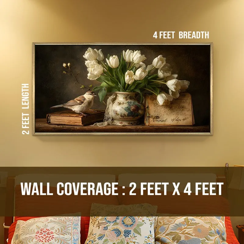 Teal Tranquility Canvas Wall Painting With Frame media 8
