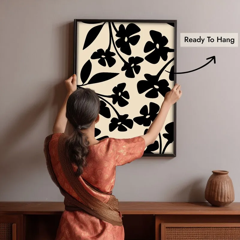 Noir Garden Canvas Wall Painting With Black Frame media 10
