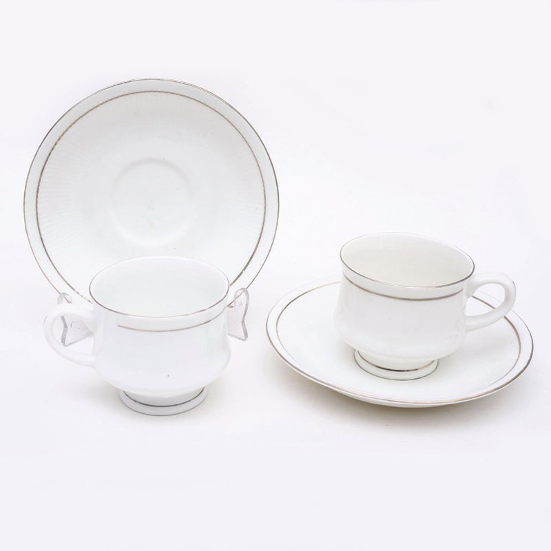 Cadence  Bone China Cup & Saucer (125 ML) - Twelve Piece Set media 5