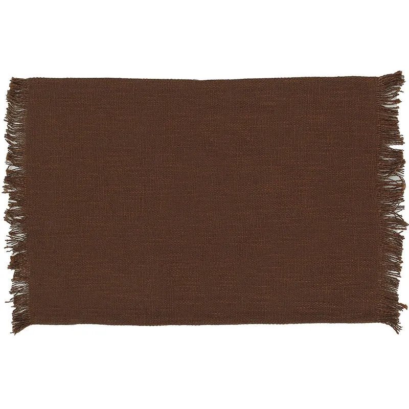 Elegant Brown Cotton Table Runner - Set Of Two media 4