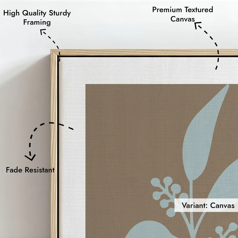 Arctic Sage Canvas Wall Painting With Brown Frame media 8