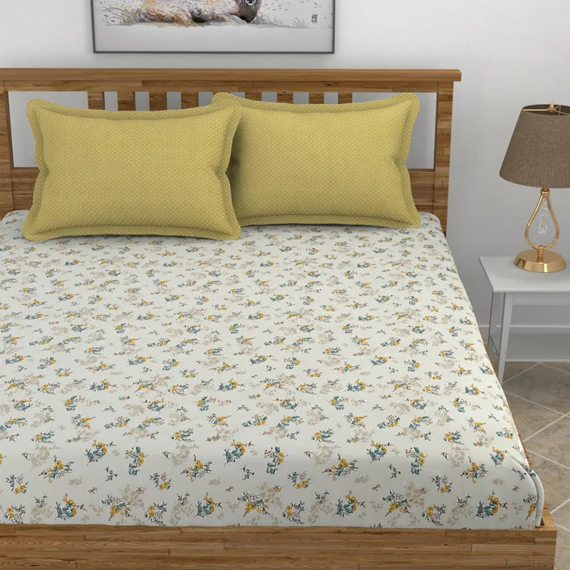 Golden Grove Fitted Micro Fiber Bedsheet - 150 GSM media 3