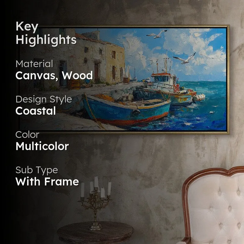 Anchored Light Canvas Wall Painting With Frame media 2