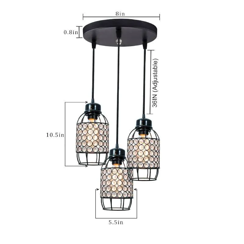 Celine Cluster Pendant Lamp - Black media 5