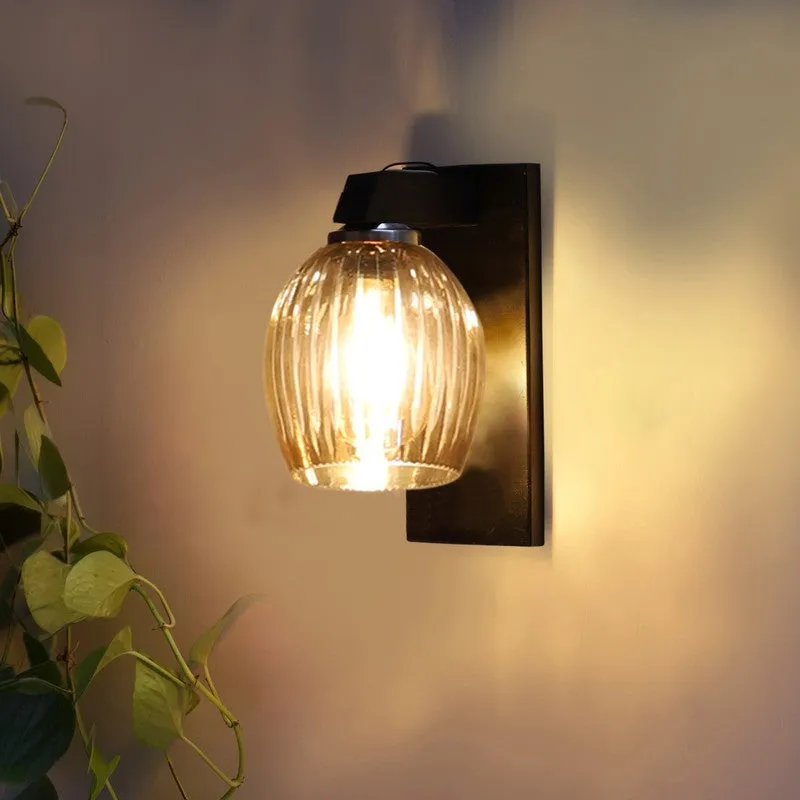 Vintage Glow Stripes Glass Wall Lamp media 5