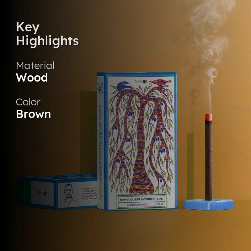 Phool Bambooless Incense Sticks (Sandalwood) - Set Of Forty media 2
