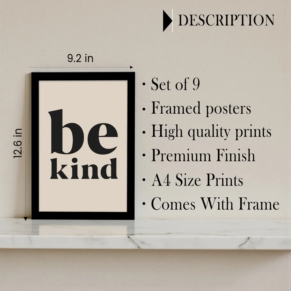 Graphia Line Art Paper Wall Painting - Set Of Nine media 6