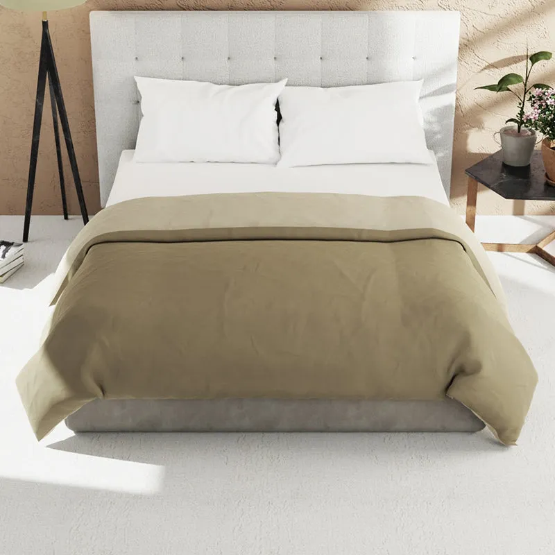Mortimer Reversible Solid Comforter (Khaki) - 150 GSM media 3