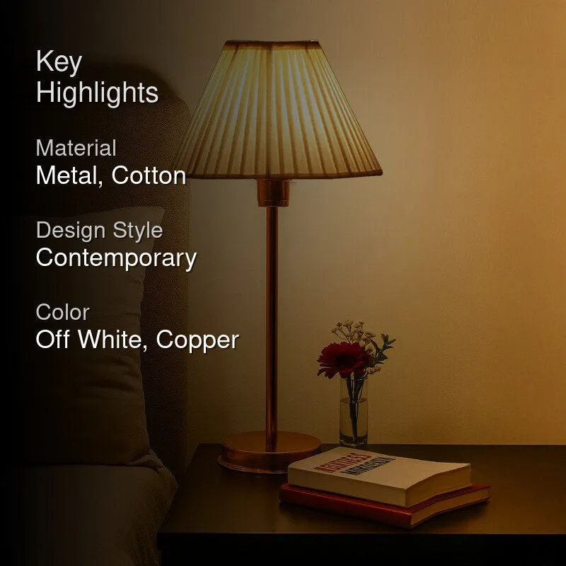 Kavira Leno Metal Table Lamp - OffWhite media 2