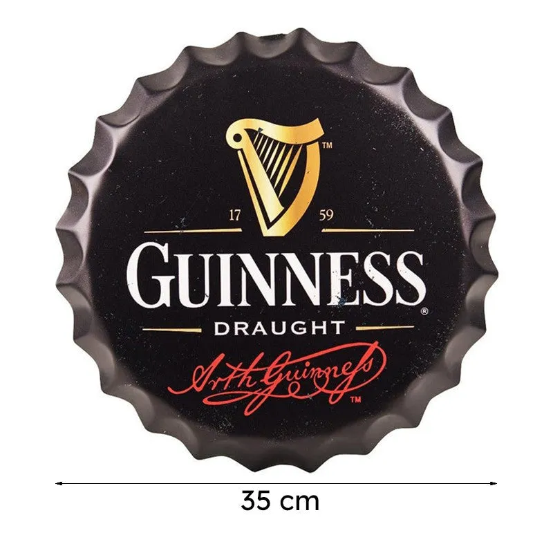 Guinness Draught Bottle Cap Metal Wall Accent media 8