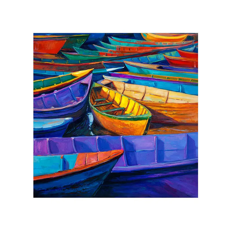Docked Boats Wall Painting media 5