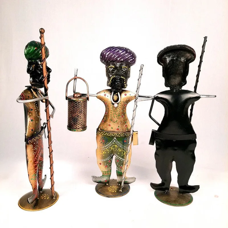 Rajasthani Iron Darbaan Showpieces (Set Of Three) - Set Of Three media 6