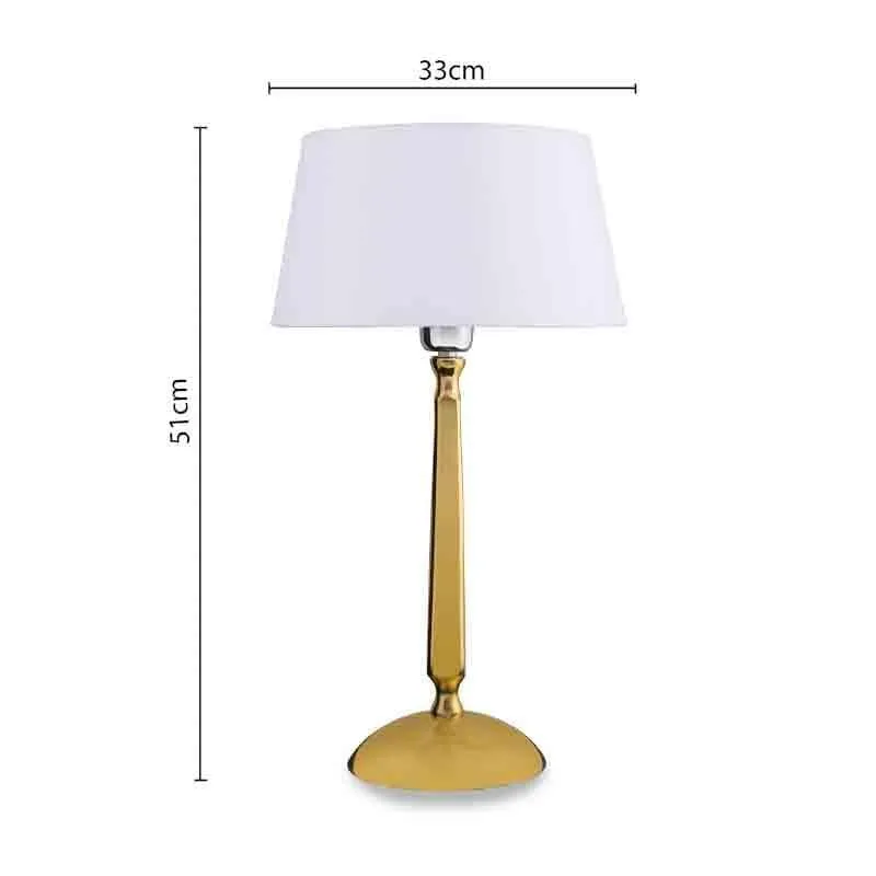 Baroque Fabric Table Lamp - Gold,White media 6