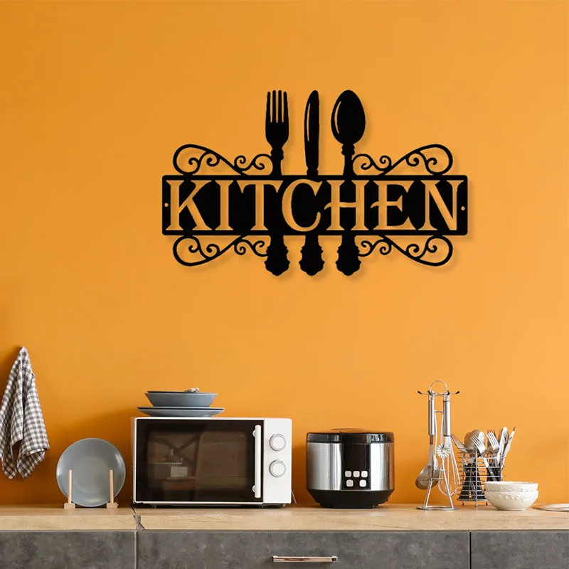 Kitchen Black Iron Wall Accent media 1