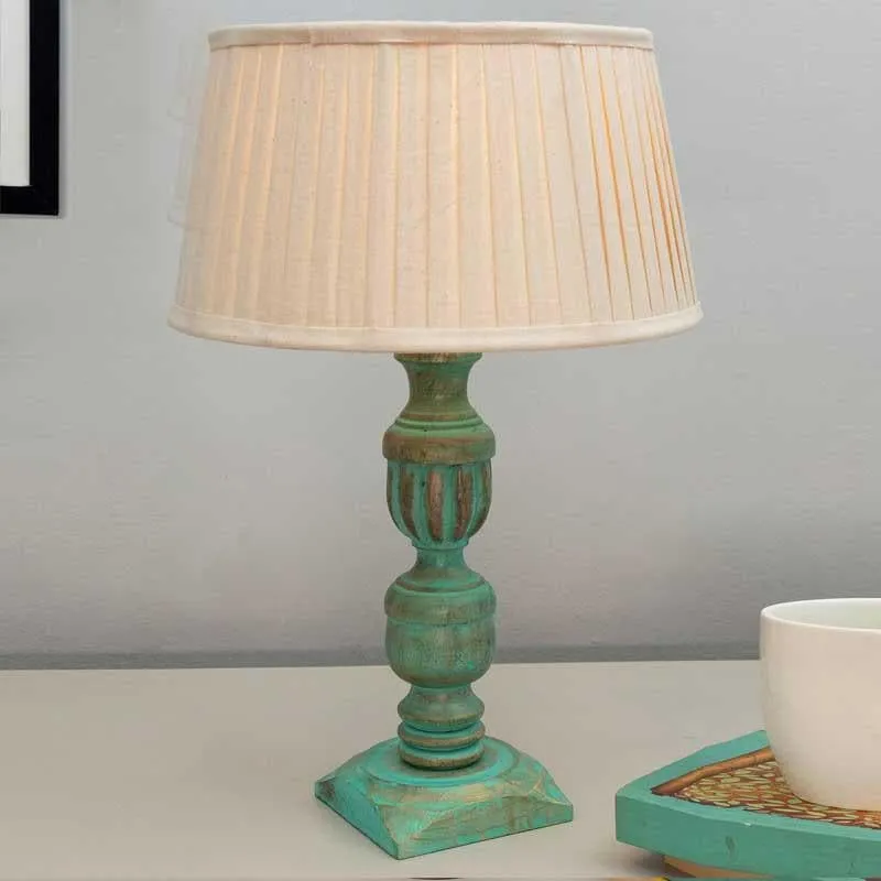 Earthine Fabric Table Lamp - Blue media 2