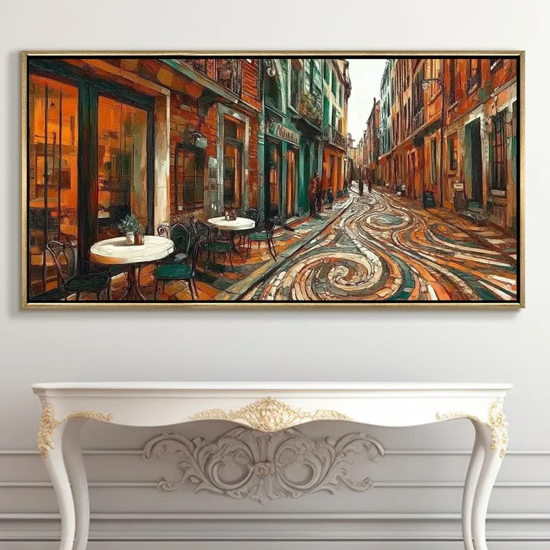 Cobblestone Symphony Canvas Wall Painting media 5