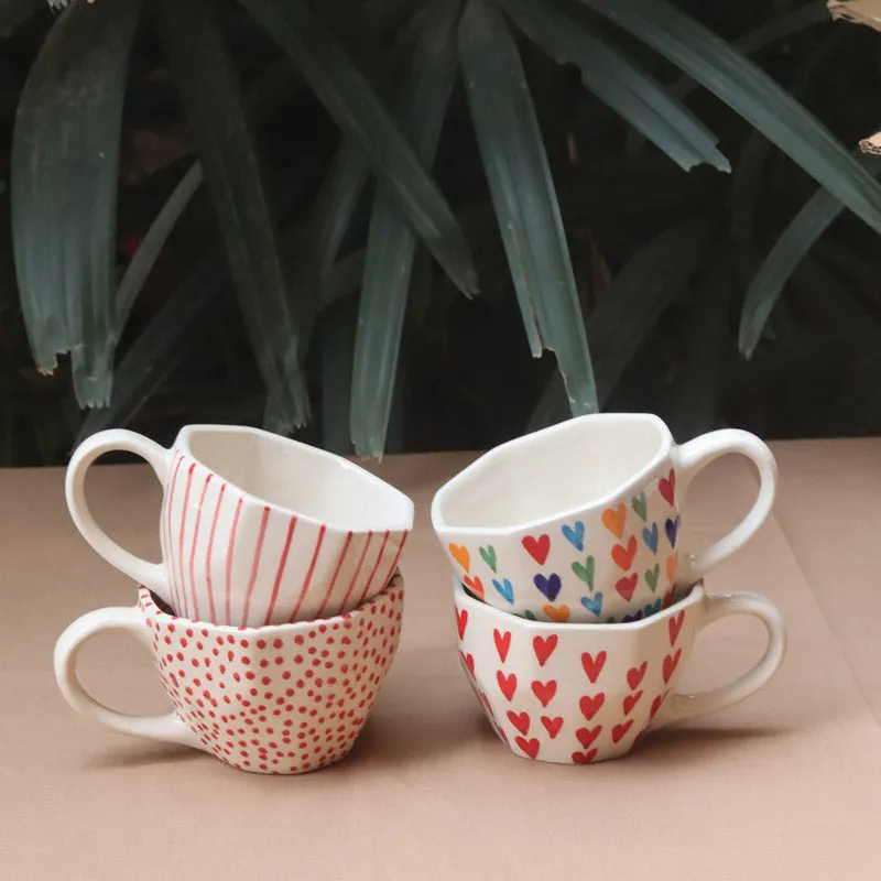 Clira Ceramic Tea Cup (200 mL Each) - Set of Four media 1