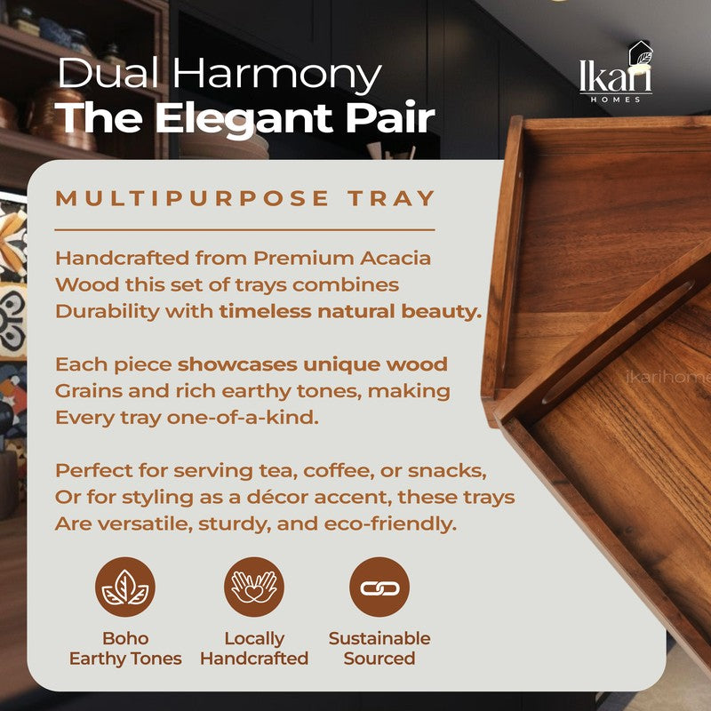 Festive Hosting Acacia Wood Serving Tray media 7