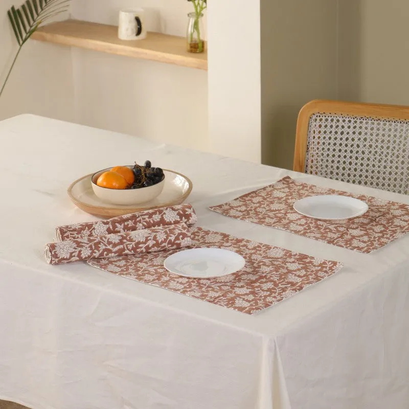 Rustic Indian Canvas Table Mats - Set Of Four media 1