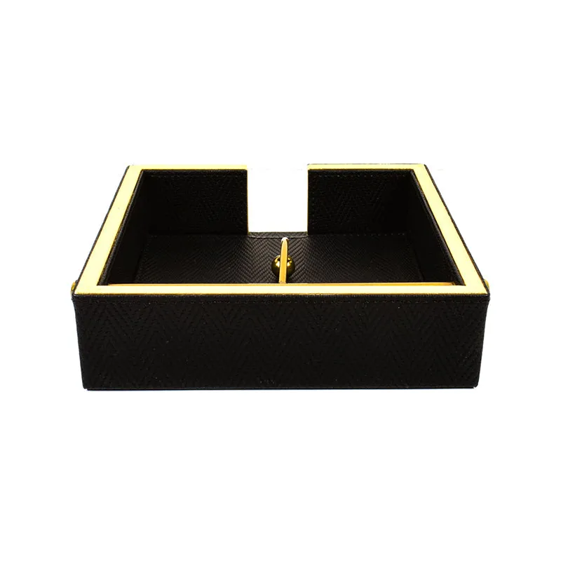 Vautch Faux Leather Tissue Holder - Black media 6