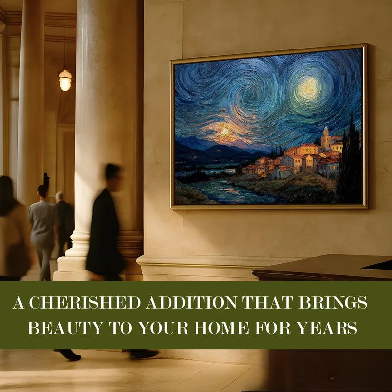 Nightscape Canvas Wall Painting With Frame media 7