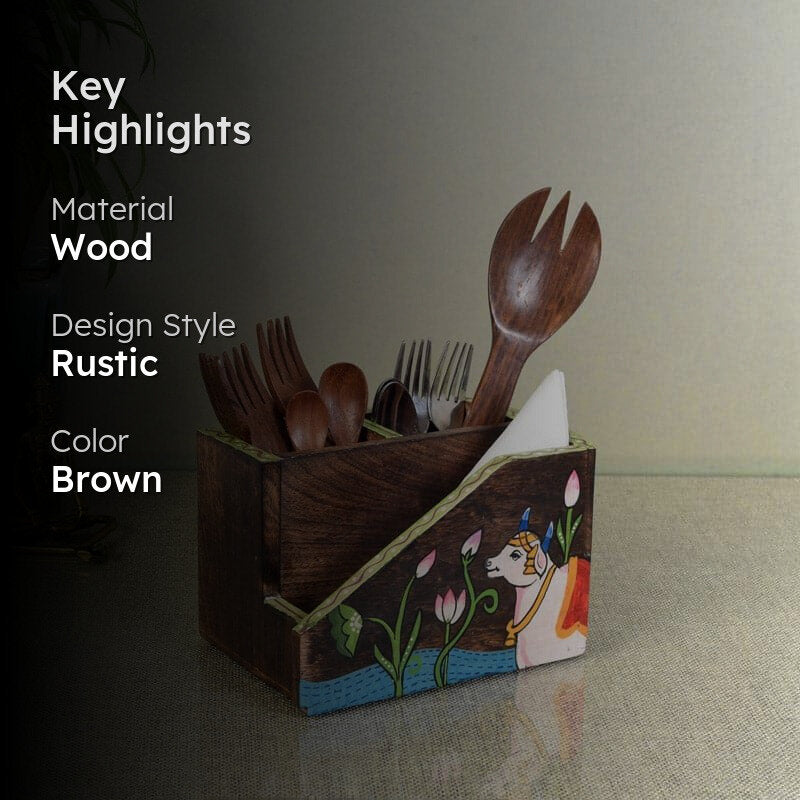 Pichhwai Shenu Cutlery Holder media 2