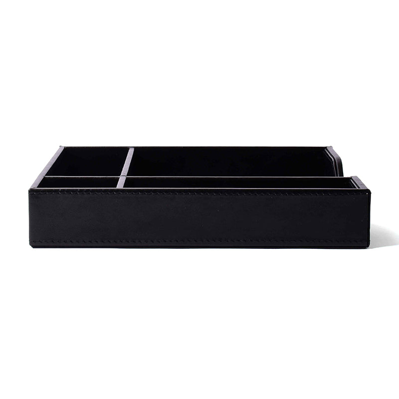 Veltrix Cube Faux Leather Desk Organiser - Black media 7