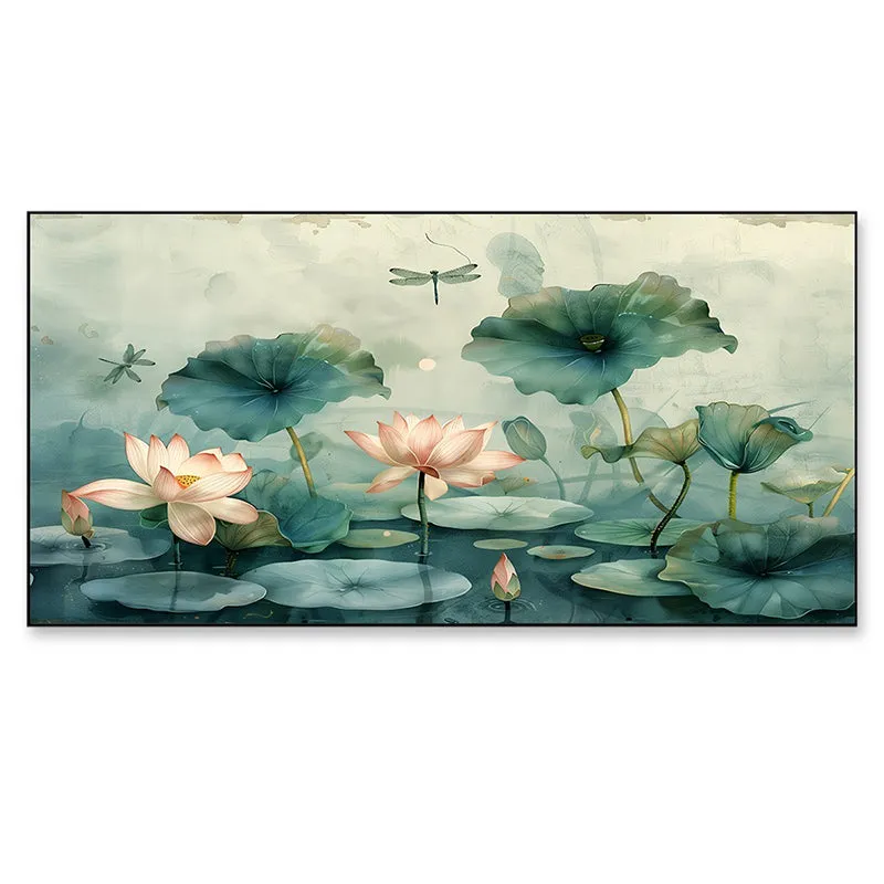 Lotus Vista Canvas Wall Painting media 3
