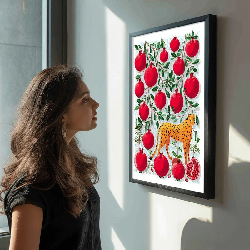 Scarlet Canvas Wall Painting - Black Frame media 5
