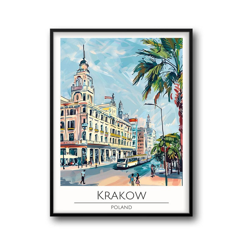 Vintage Krakow Framed Canvas Wall Painting media 5