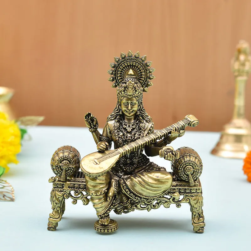Veena Vahini Saraswati Brass Idol media 6