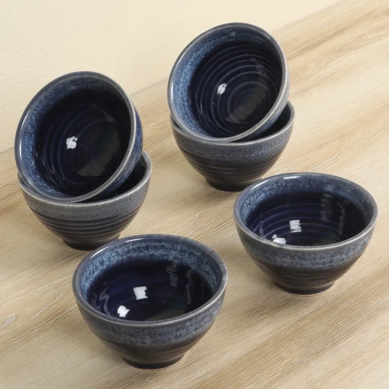 Vivre Snack Bowls (Blue,200 mL Each) - Set Of Six media 4