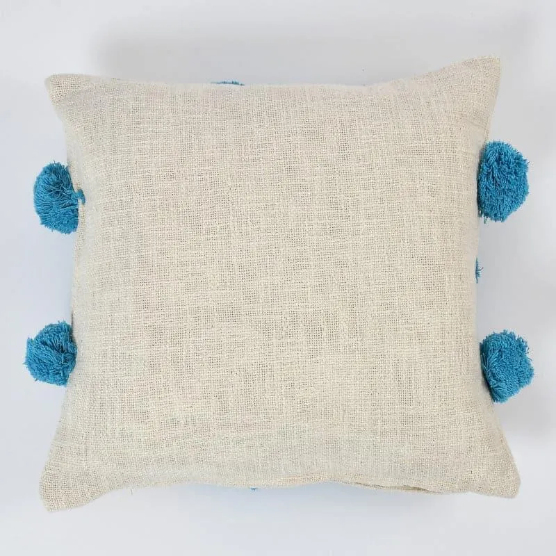 Bubble Bloom Tufted Cushion Cover (Blue) - Set Of Two media 4