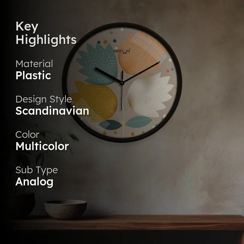 Alden Floral Wall Clock media 2